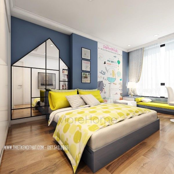 Thiết kế nội thất phòng ngủ chung cư Parkhill Premium Hai Bà Trưng Hà Nội